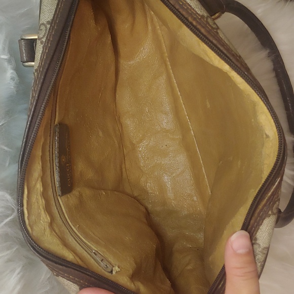 Authentic Vintage Gucci GG Monogram Supreme Sherry Web Ophidia Boston Shoulder - Picture 7 of 10